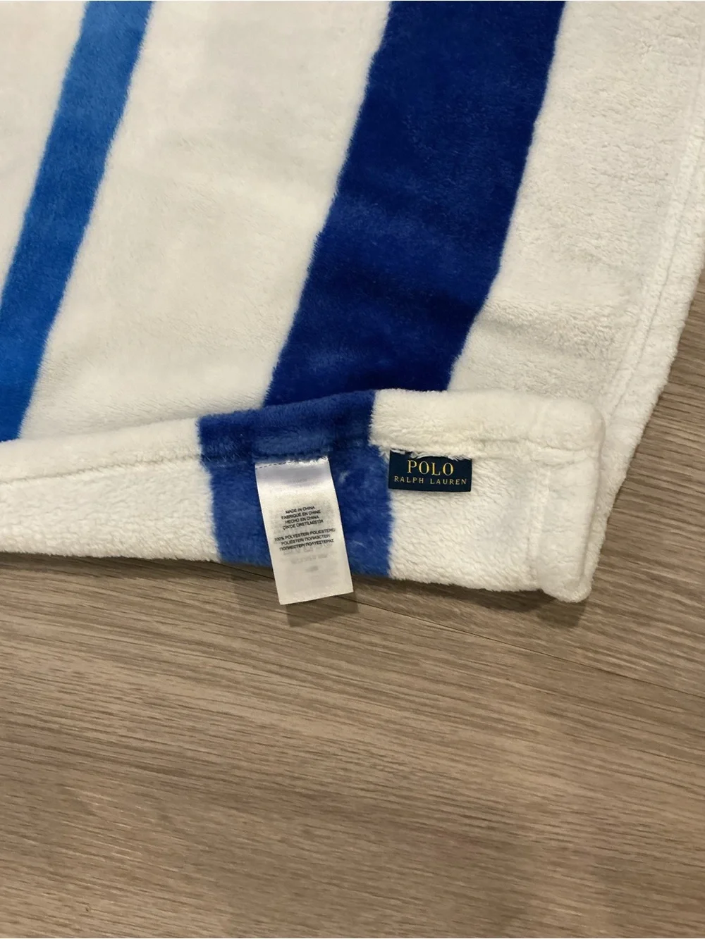 Ralph Lauren White and Blue Striped Teddy Bear Sleep Sack